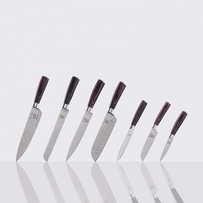 KOI ARTISAN Damascus Style Paring Knife – 3.5 Inch Razor Sharp Edge