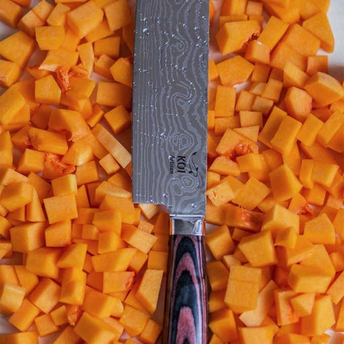 KOI ARTISAN Nakiri Kitchen Knives – Fruit and Vegetable Chef Knife 7 Inches