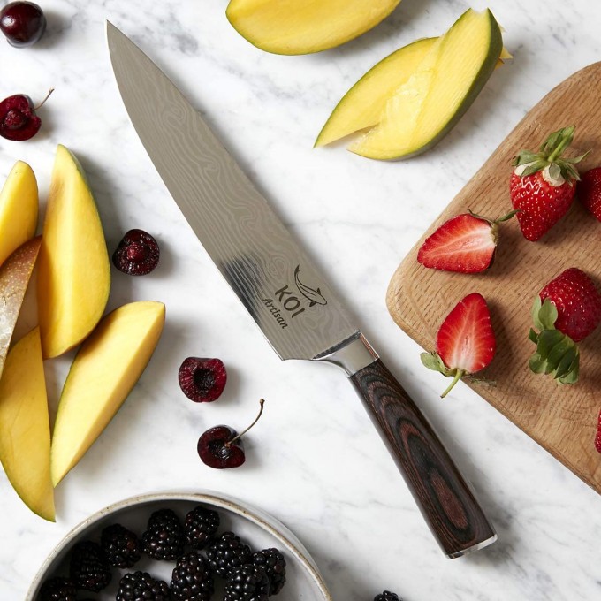 KOI ARTISAN Professional Chef Knifes – 8 Inch Razor Sharp Blade