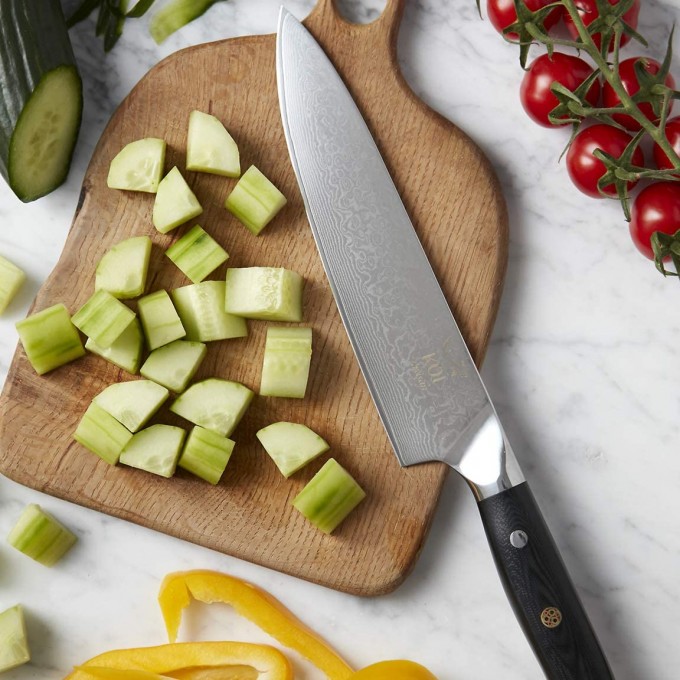 KOI ARTISAN Japanese Chef Knifes – 8-Inch Razor Sharp Blade – Damascus Knife VG10 Super Steel