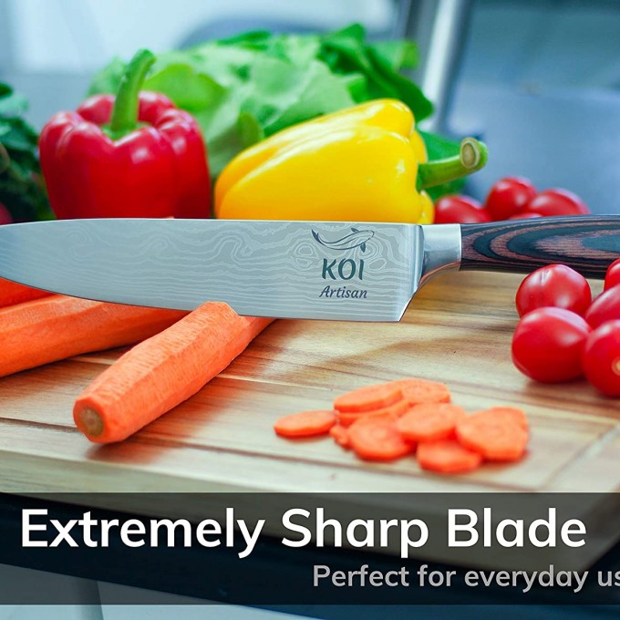 KOI ARTISAN Professional Chef Knifes – 8 Inch Razor Sharp Blade