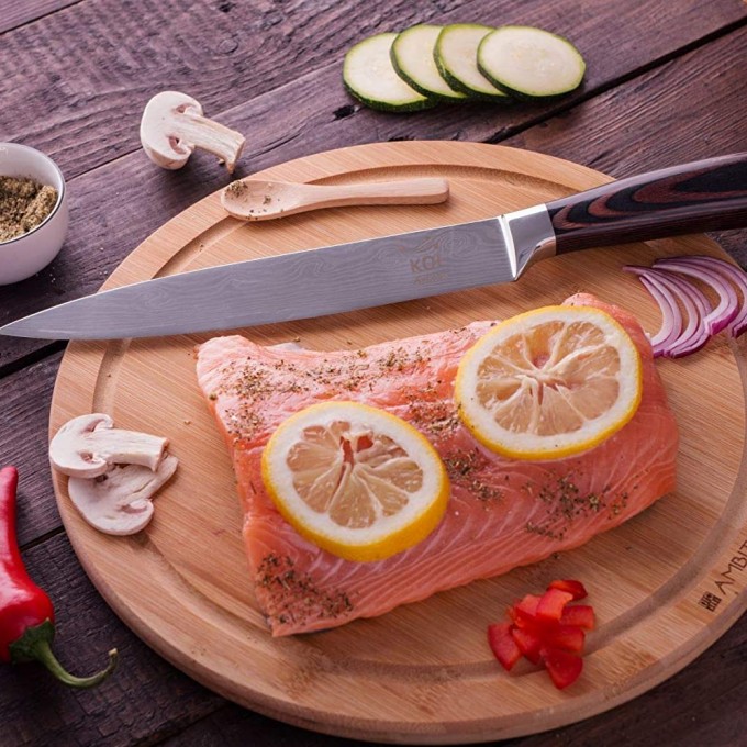 KOI ARTISAN Professional Carving Knife – 7.7 Inch Razor Sharp Blade