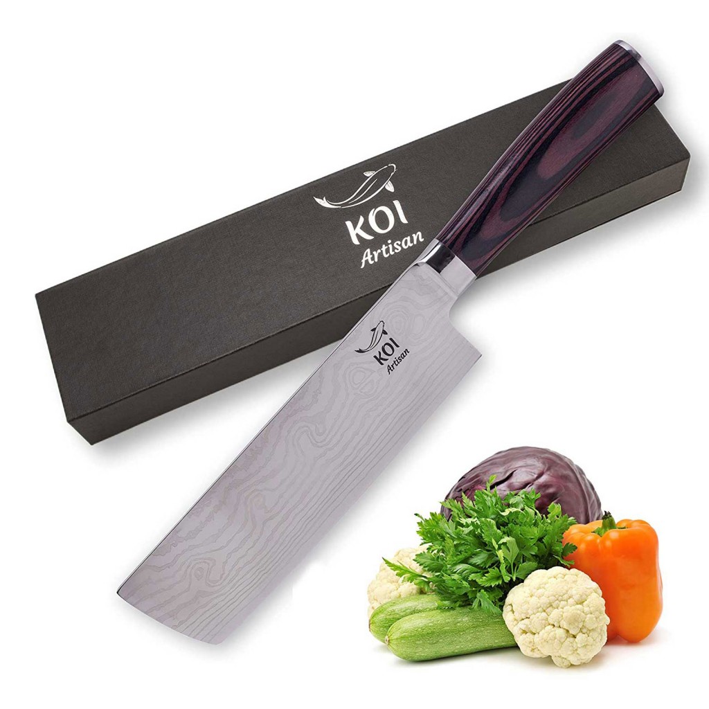 KOI ARTISAN Nakiri Kitchen Knives Fruit and Vegetable Chef Knife 7