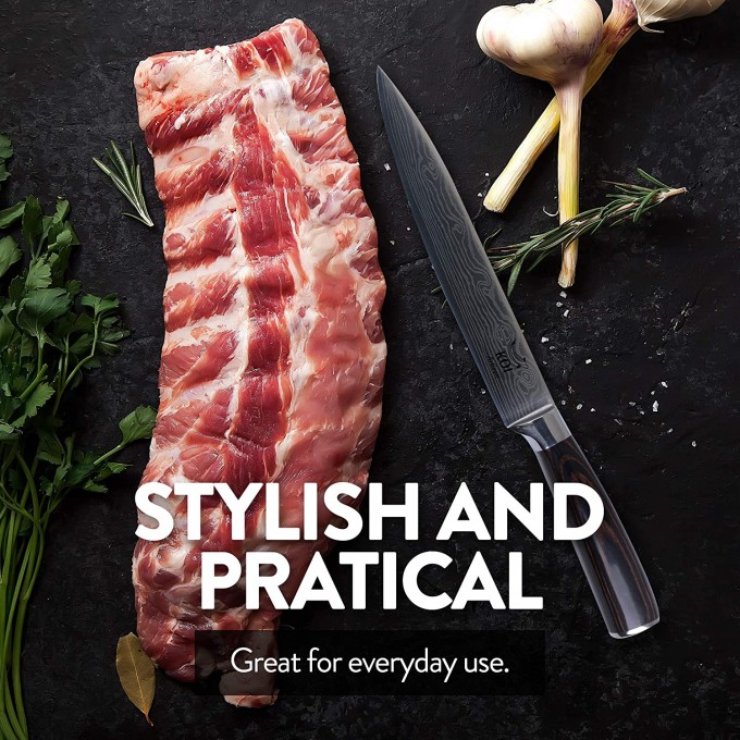 KOI ARTISAN Professional Carving Knife – 7.7 Inch Razor Sharp Blade