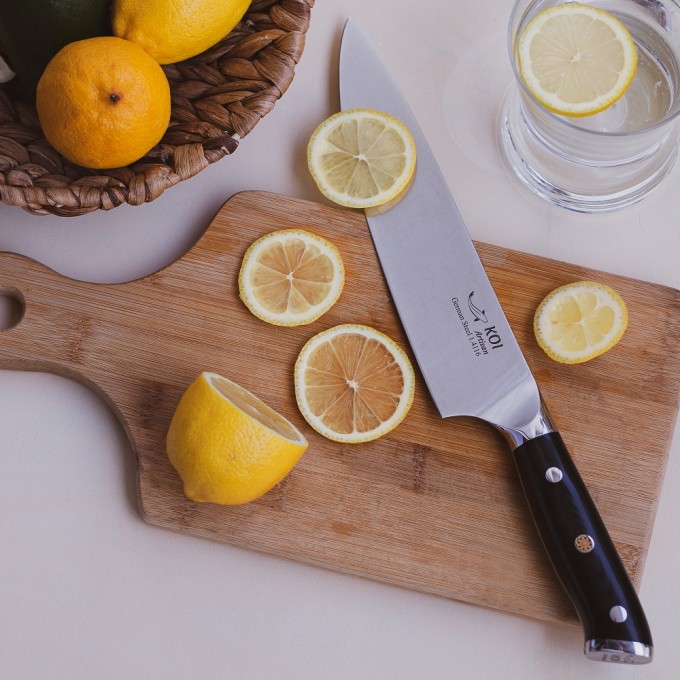 KOI ARTISAN German Chef Knifes – 8 Inch Razor Sharp Blade – Full Tang Best Kitchen Knives