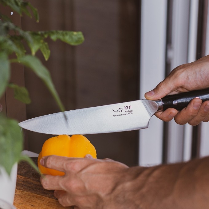 KOI ARTISAN German Chef Knifes – 8 Inch Razor Sharp Blade – Full Tang Best Kitchen Knives