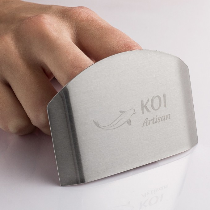 KOI ARTISAN Finger Guard Chopping – Stainless Steel Finger Shield for Cutting, Slicing and Dicing