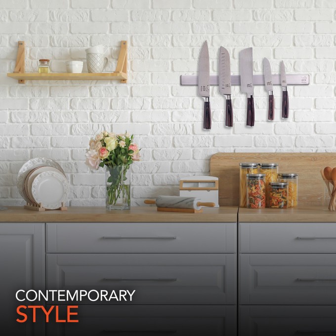 Koi Artisan Magnetic Knife Holder for Wall 40 cm (16″) – Wall Mount Horizontal Knife Bar