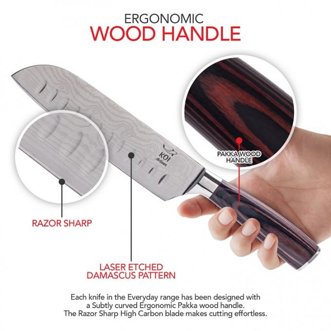 KOI ARTISAN - 3 Pcs Chef Knife Box Set