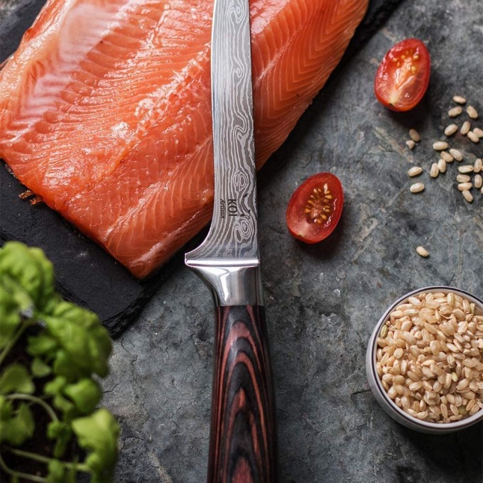 KOI ARTISAN Chefs Boning Knife - Deboning Fish and Meat 6 Inches Blade