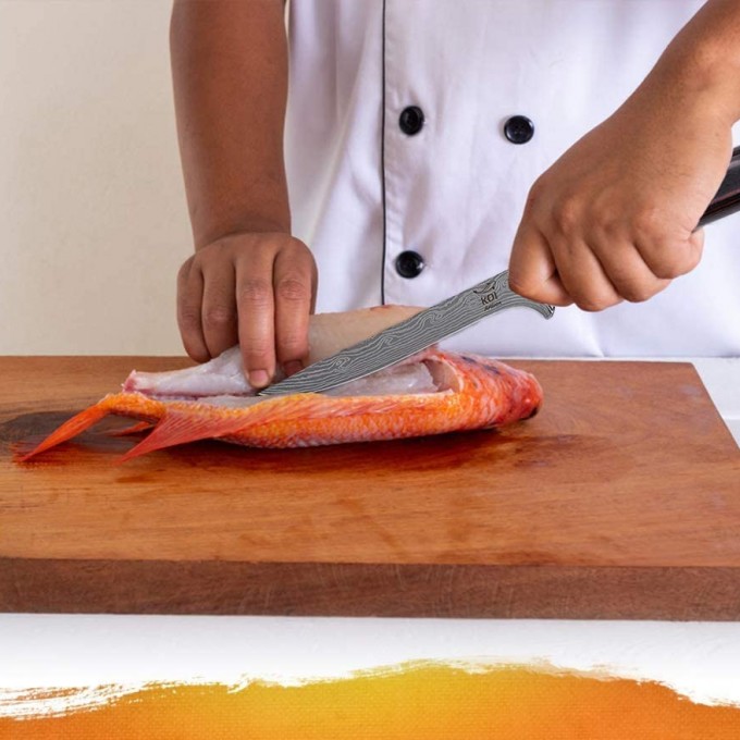 KOI ARTISAN Chefs Boning Knife - Deboning Fish and Meat 6 Inches Blade