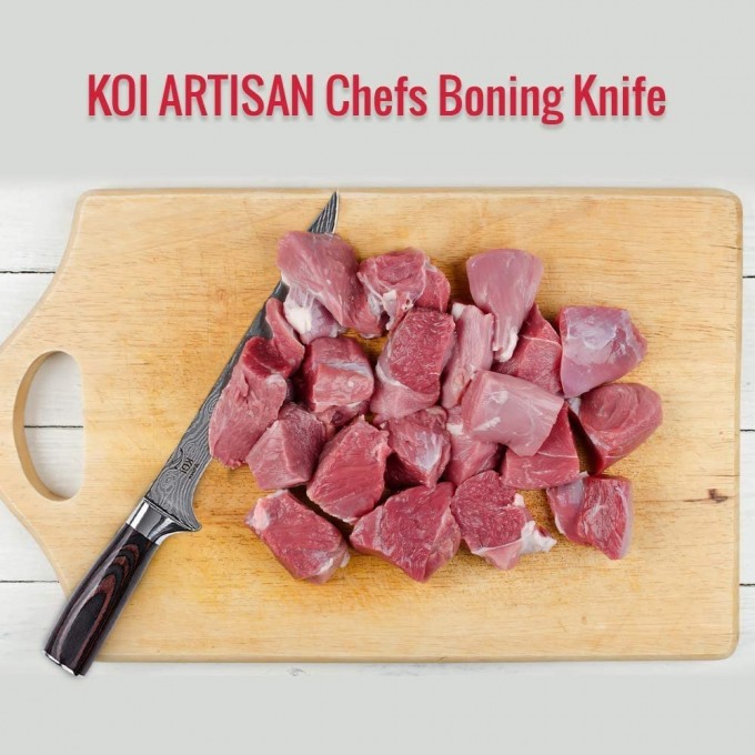 KOI ARTISAN Chefs Boning Knife - Deboning Fish and Meat 6 Inches Blade