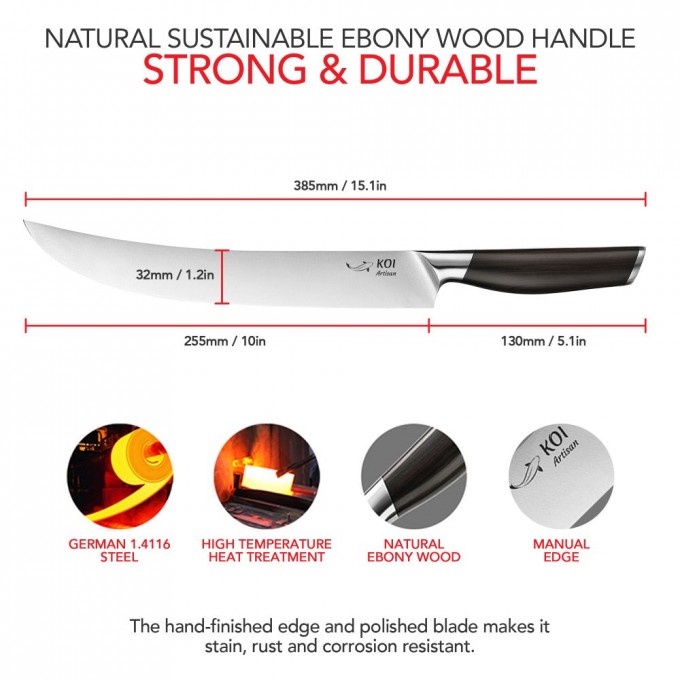 Koi Artisan Carving Knife and Fork Set