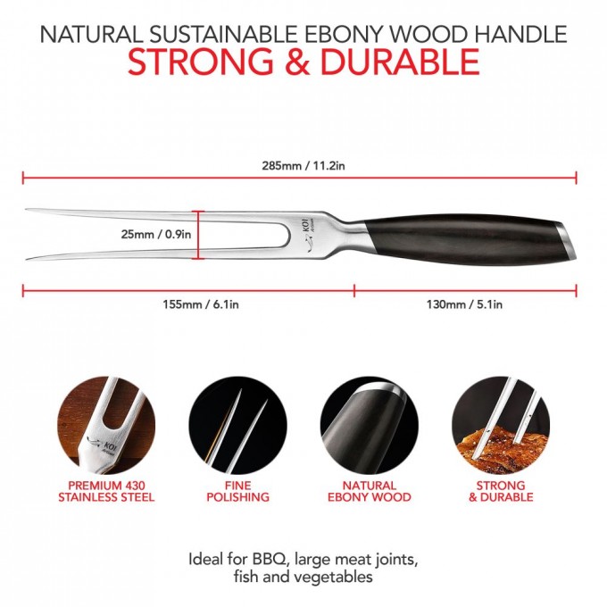 Koi Artisan Carving Knife and Fork Set