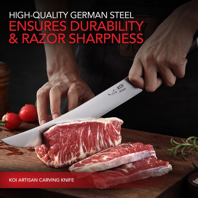 Koi Artisan Carving Knife and Fork Set