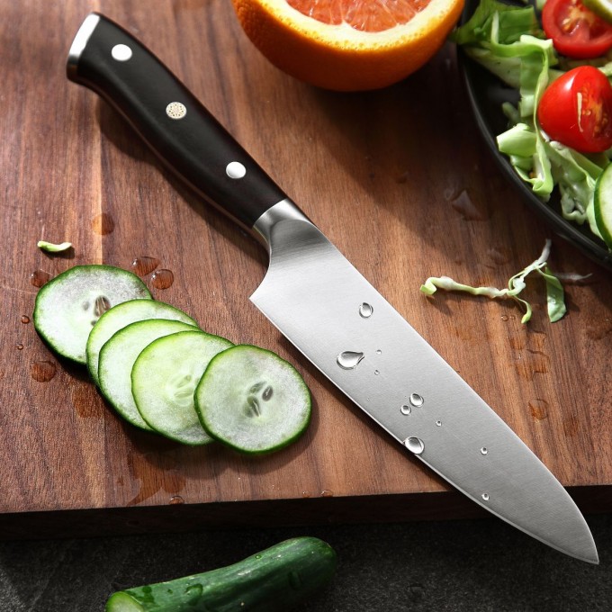 KOI Artisan Utility Knife 5 Inch – German Steel Stain & Corrosion Resistant - Full Tang Chef’s Kitchen Knives - German Knives High Carbon EN1. 4116 Stainless Steel