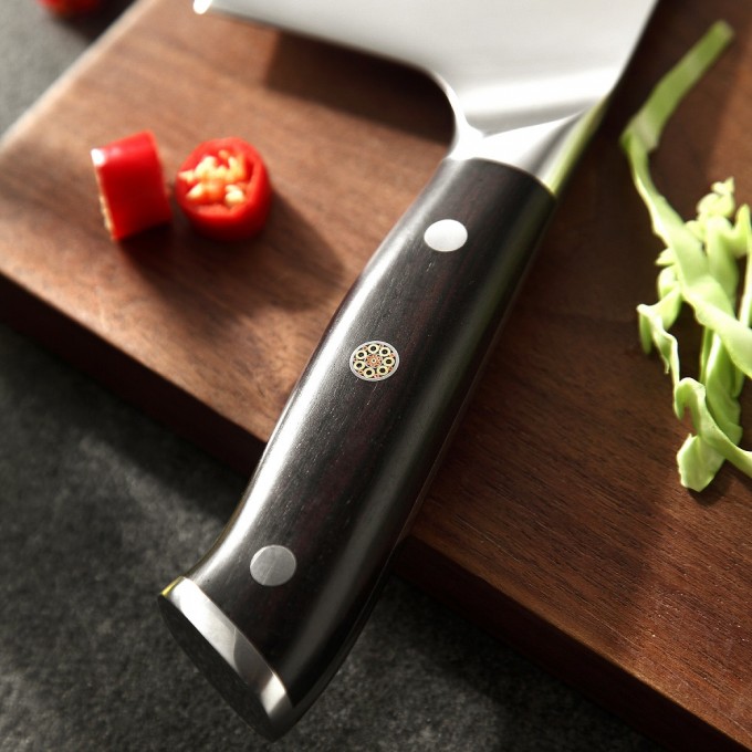 KOI Artisan Cleaver Knife 7 Inch – Best Quality German Steel – Stain & Corrosion Resistant – Quality Kitchen Knives - German Knives High Carbon EN1. 4116 Stainless Steel